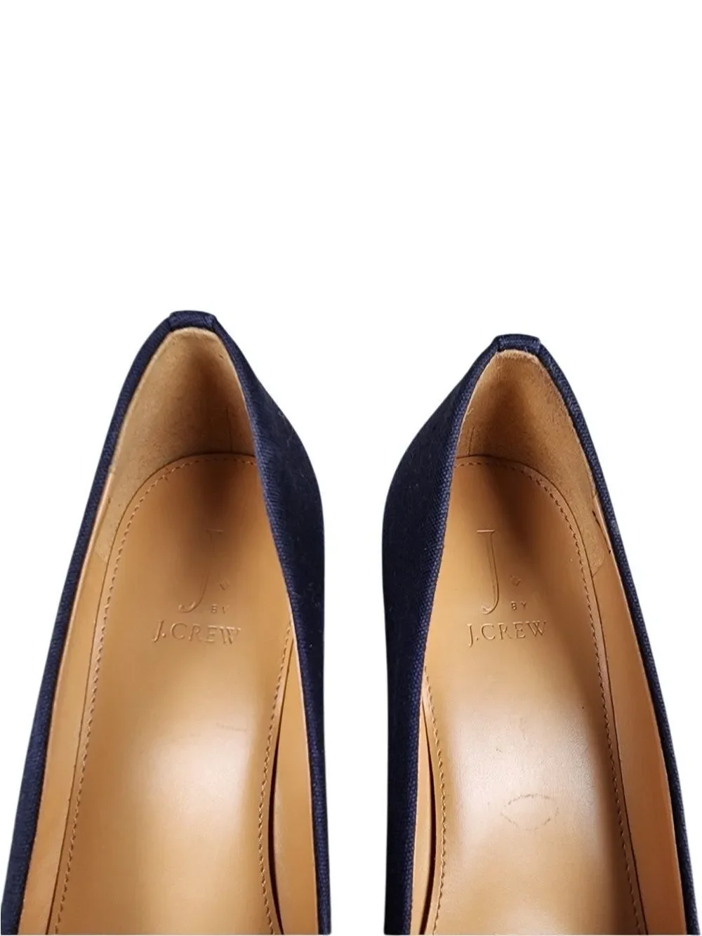 J. Crew J by Crew Navy Blue Canvas Espadrille Wedge Sandals, Size 9